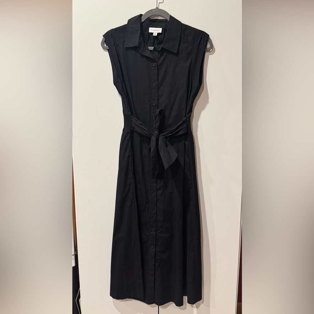 Evereve Black Midi Shirt Dress